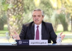 Alberto Fernández en Olivos