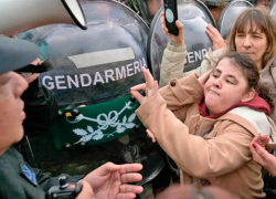 Represión a protesta de discapacitados